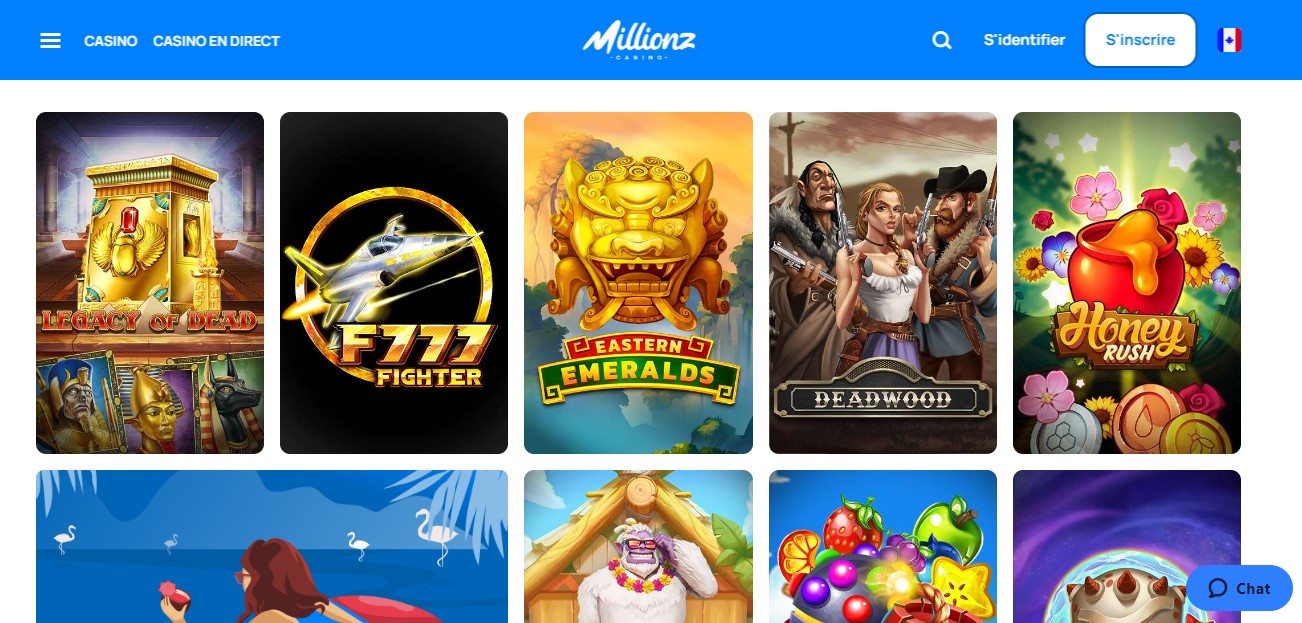 Millionz casino jeux
