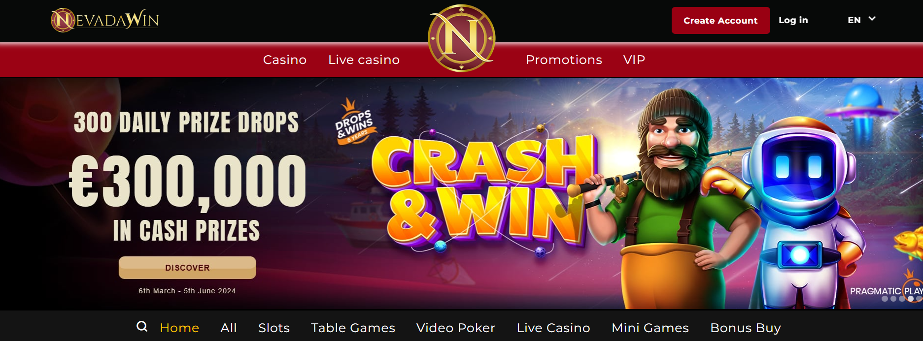 nevada win casino bonus