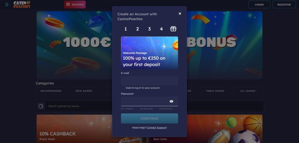 peaches casino revue